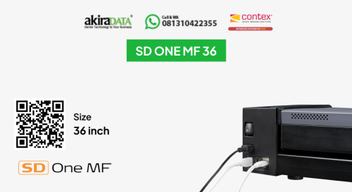 Scanner Contex SD One MF 36 – Sistem MFP (Multi-Function Printer) terintegrasi full color format besar (36 inci) dengan touchscreen.