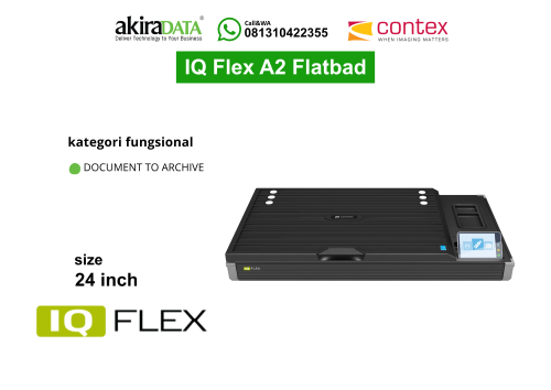 Scanner Contex IQ Flex A2 Flatbed (24 inch) – Pemindai flatbed format besar yang didesain untuk kearsipan dokumen (Document to Archive).