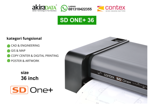 Scanner Contex SD One+ 36 – Pemindai format besar (36 inci) yang ringkas untuk CAD & Engineering, GIS & Map, dan Copy Center.